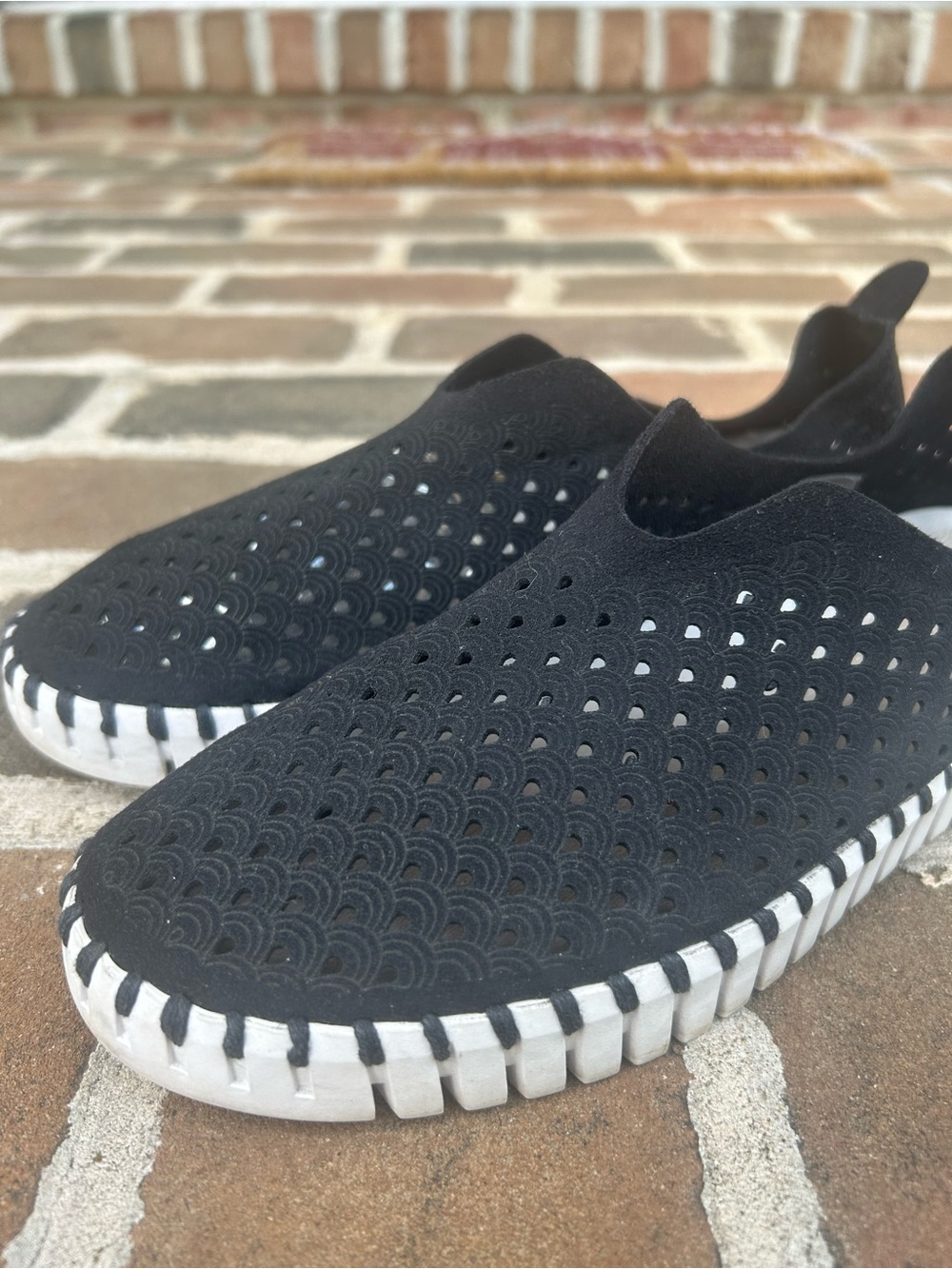Ilse Jacobsen Tulip black suede cutout slip on minimalist flats 37 6.5 7 - Picture 5 of 10